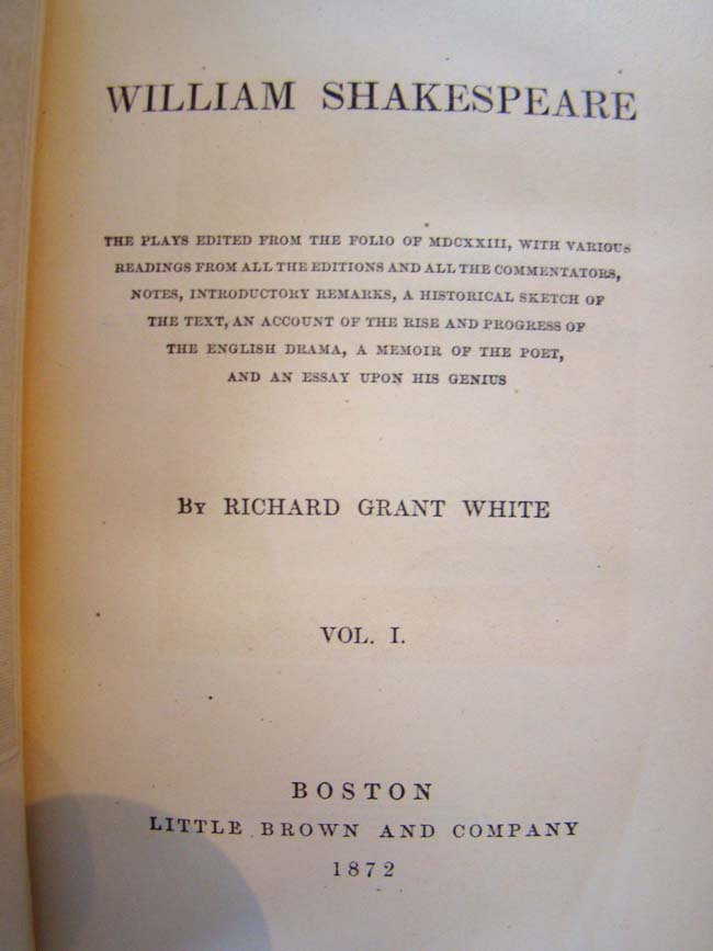 The Complete Works of William Shakespeare in 12 volumnes published in 1872 — image 2
